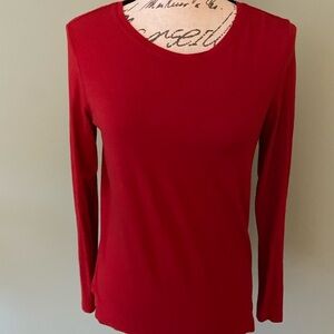 Classic Red Long Sleeve Women's Top